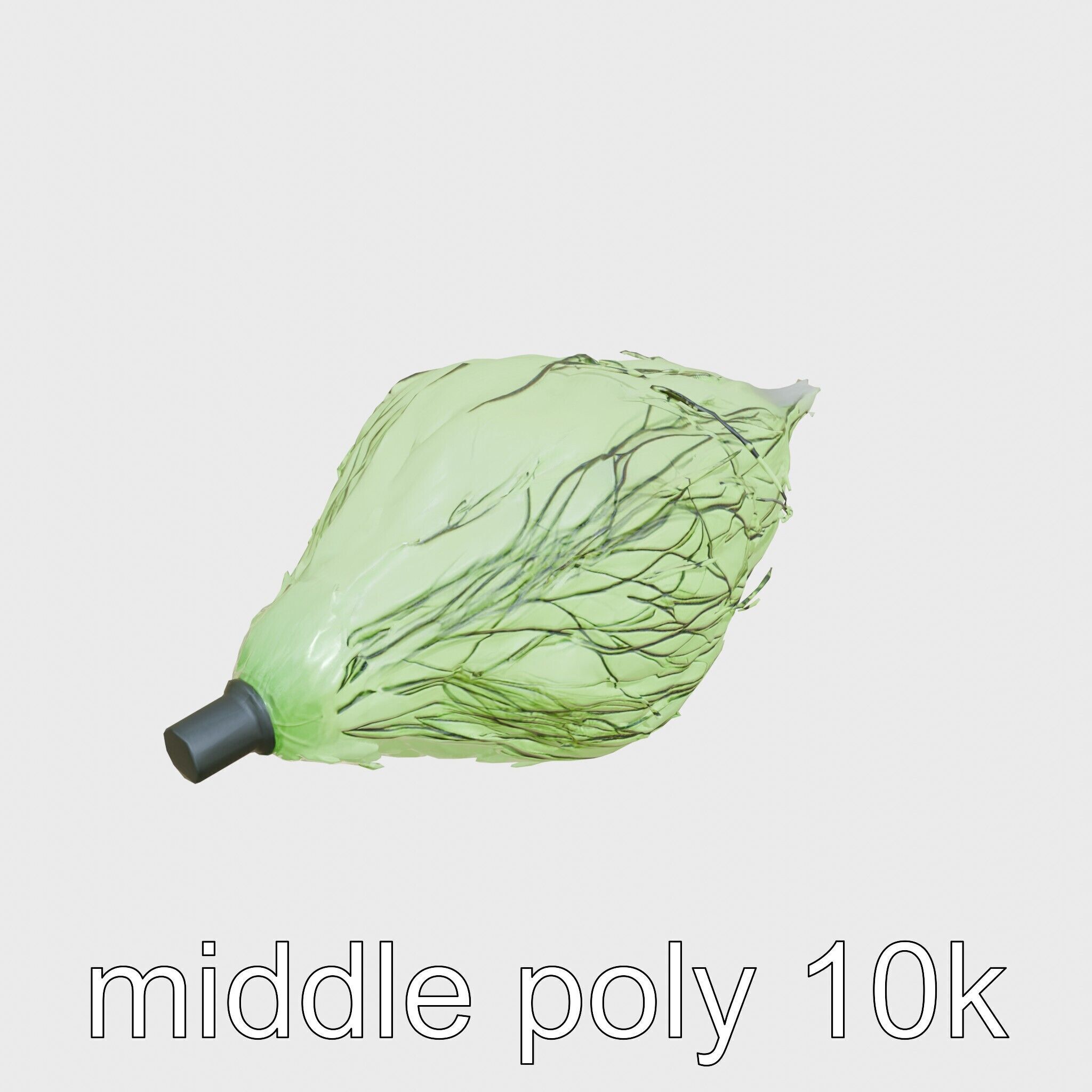 Radioactive Glow Fiber Sculpture Low-poly 3D model_13