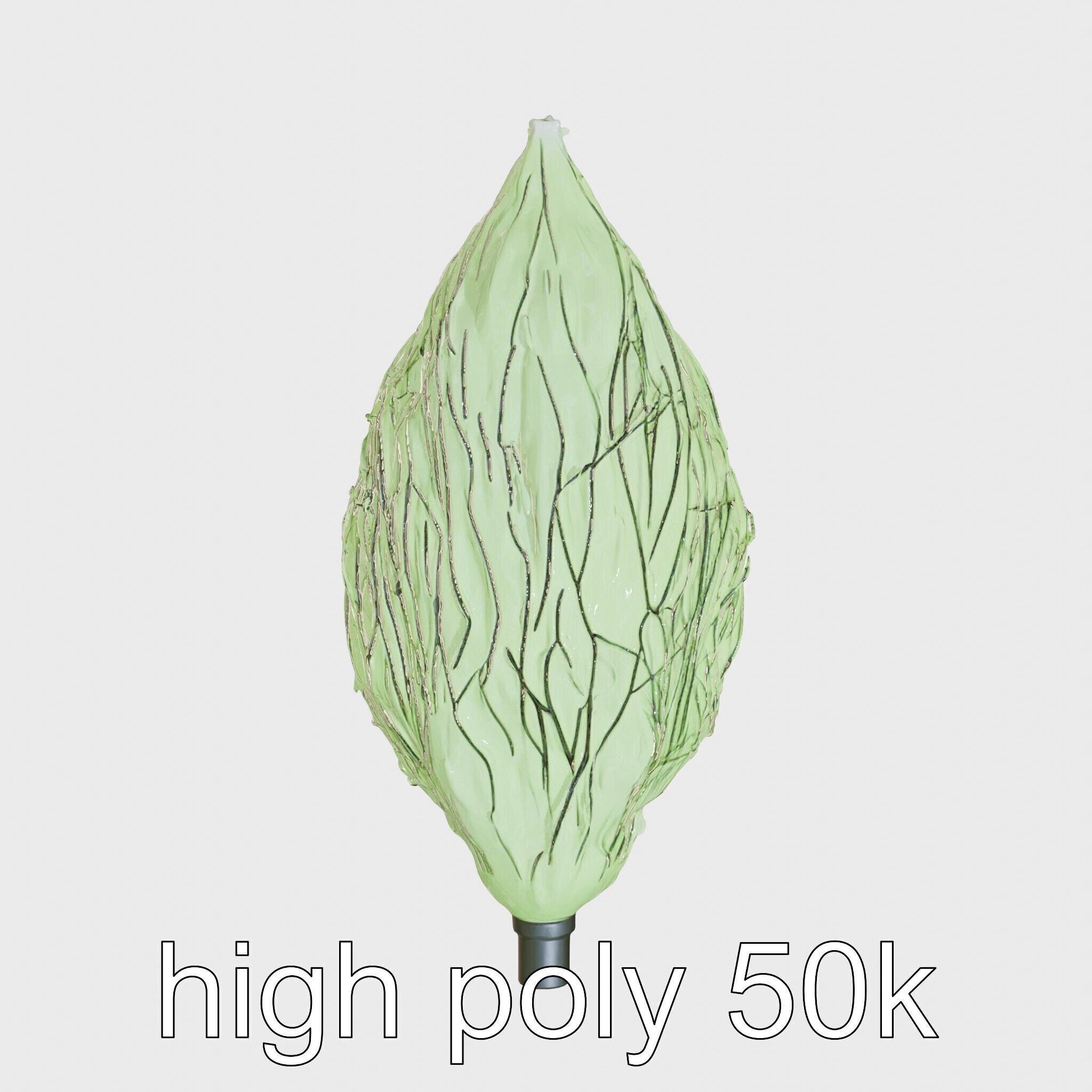 Radioactive Glow Fiber Sculpture Low-poly 3D model_17