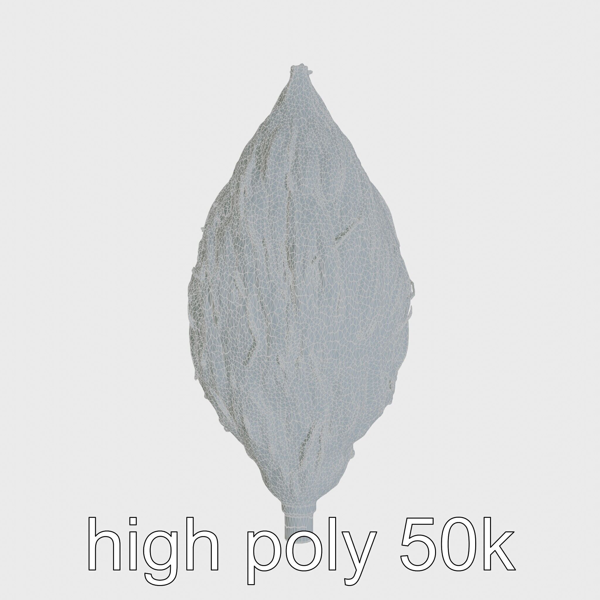 Radioactive Glow Fiber Sculpture Low-poly 3D model_20