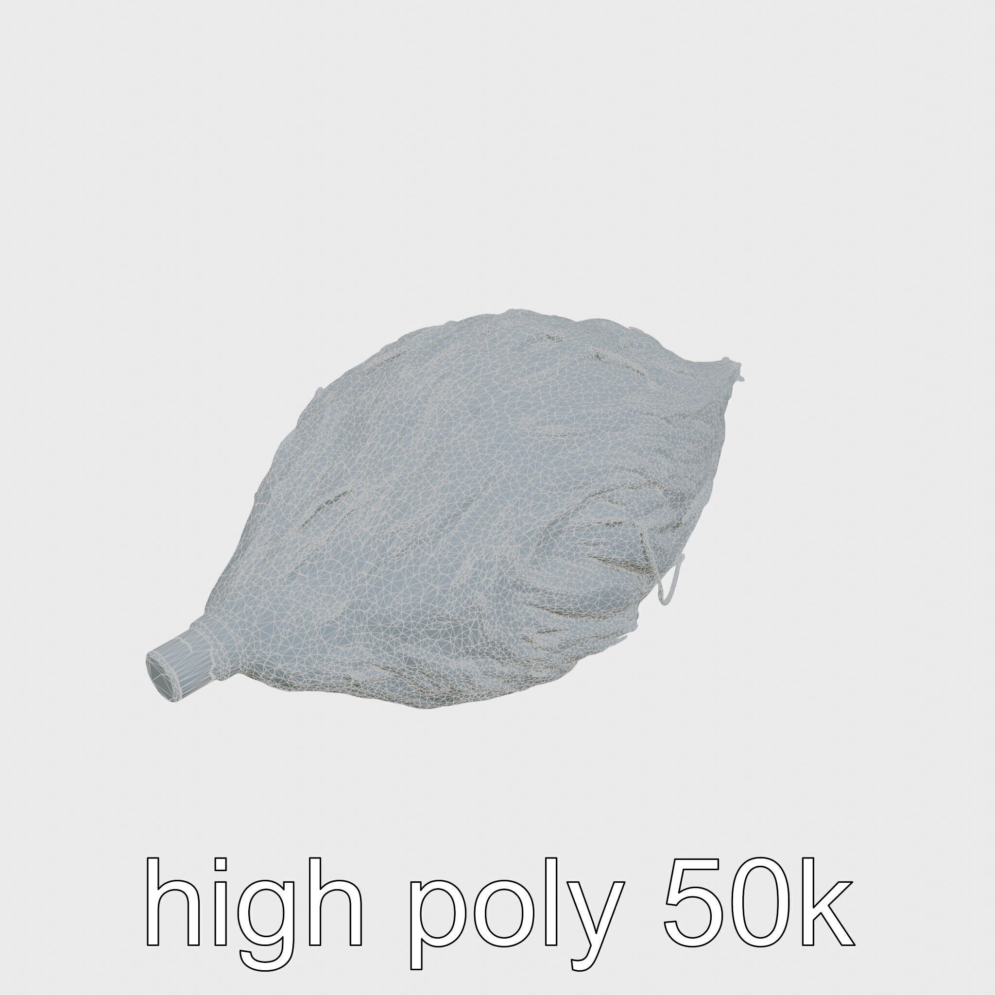 Radioactive Glow Fiber Sculpture Low-poly 3D model_11