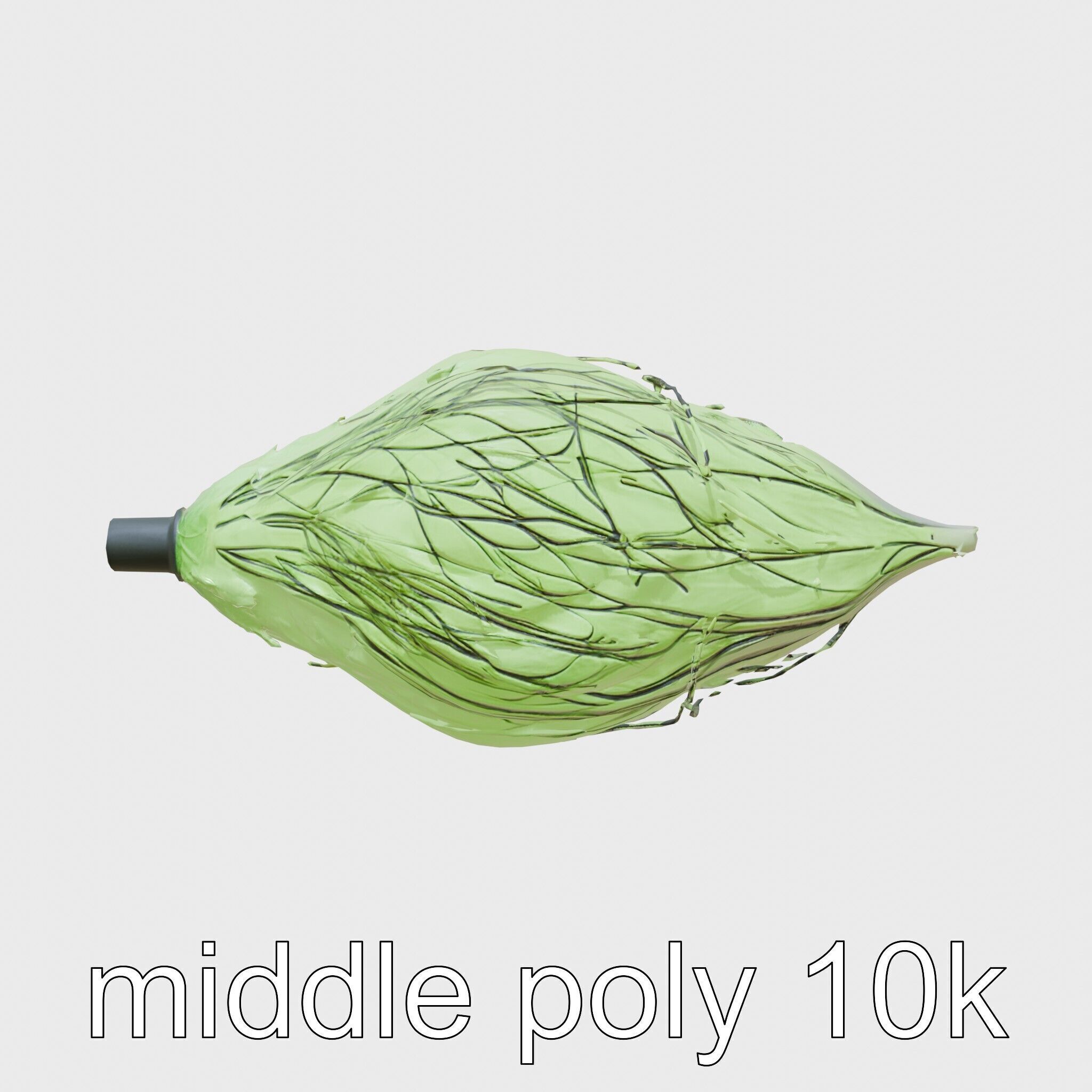 Radioactive Glow Fiber Sculpture Low-poly 3D model_24