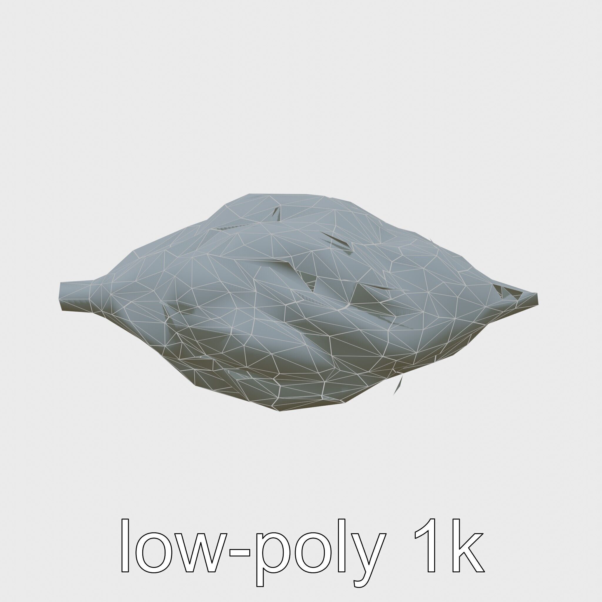 Radioactive Glow Fiber Sculpture Low-poly 3D model_30