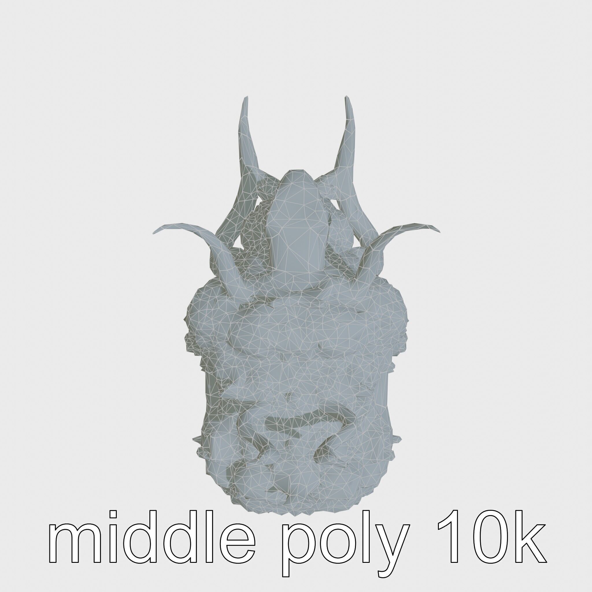 Amorphous Creature with Floating Bones and Serpent Heads Low-poly 3D model_29