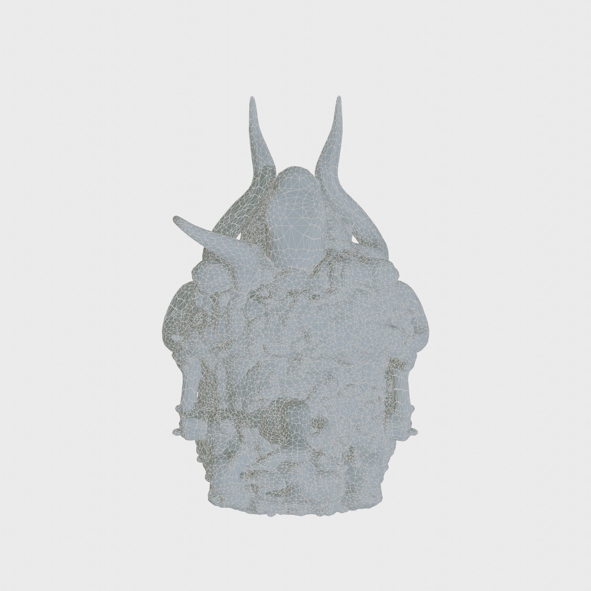 Amorphous Creature with Floating Bones and Serpent Heads Low-poly 3D model_25