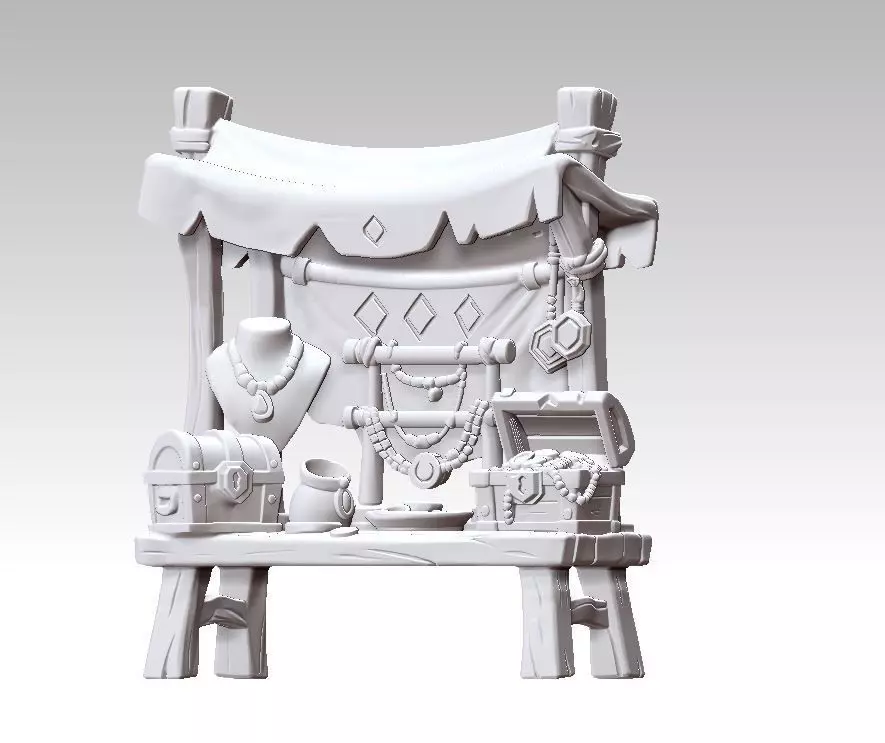 Printable Fantasy Medieval Market 3D print model_3