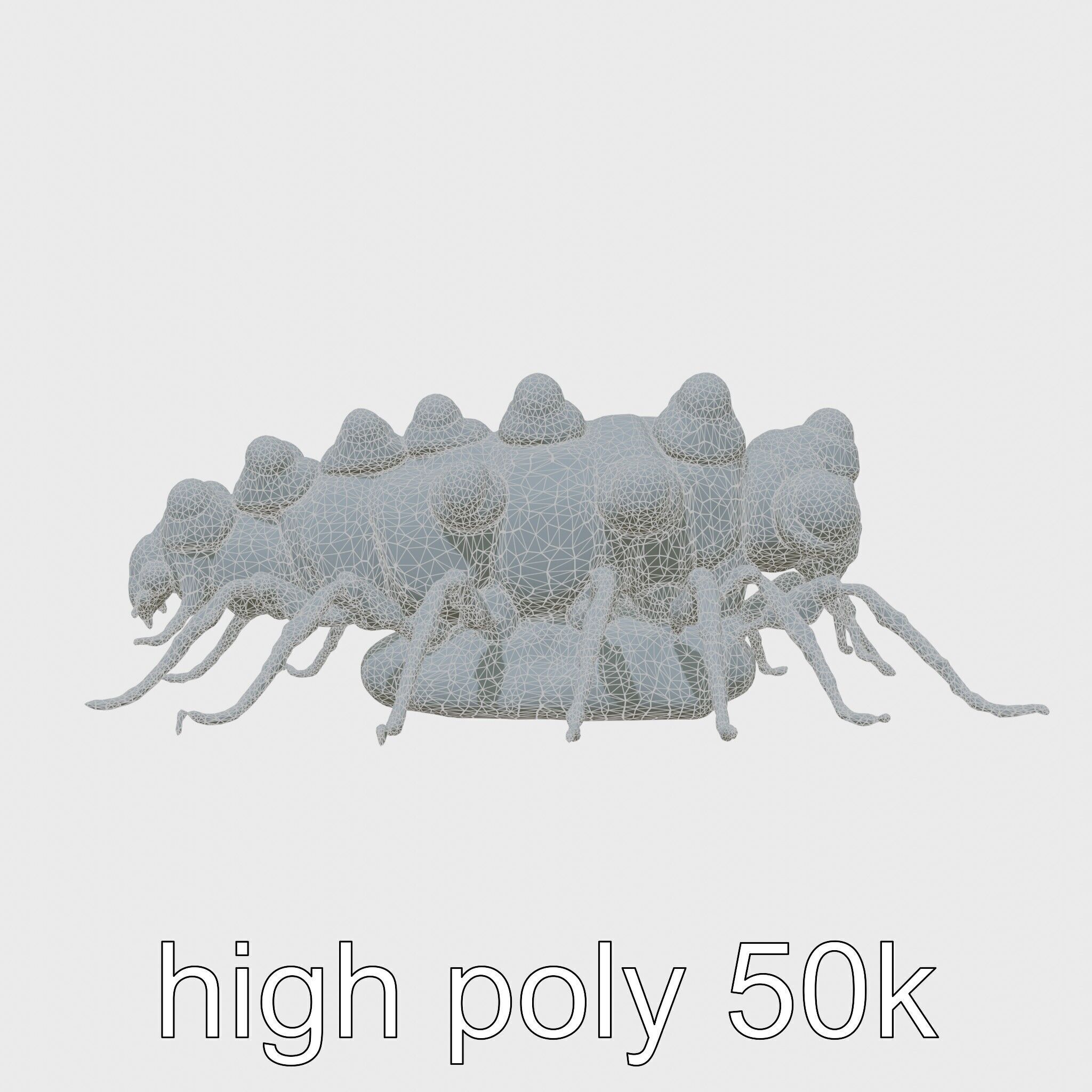 Gelatinous Multi-Eyed Insect Creature Low-poly 3D model_27