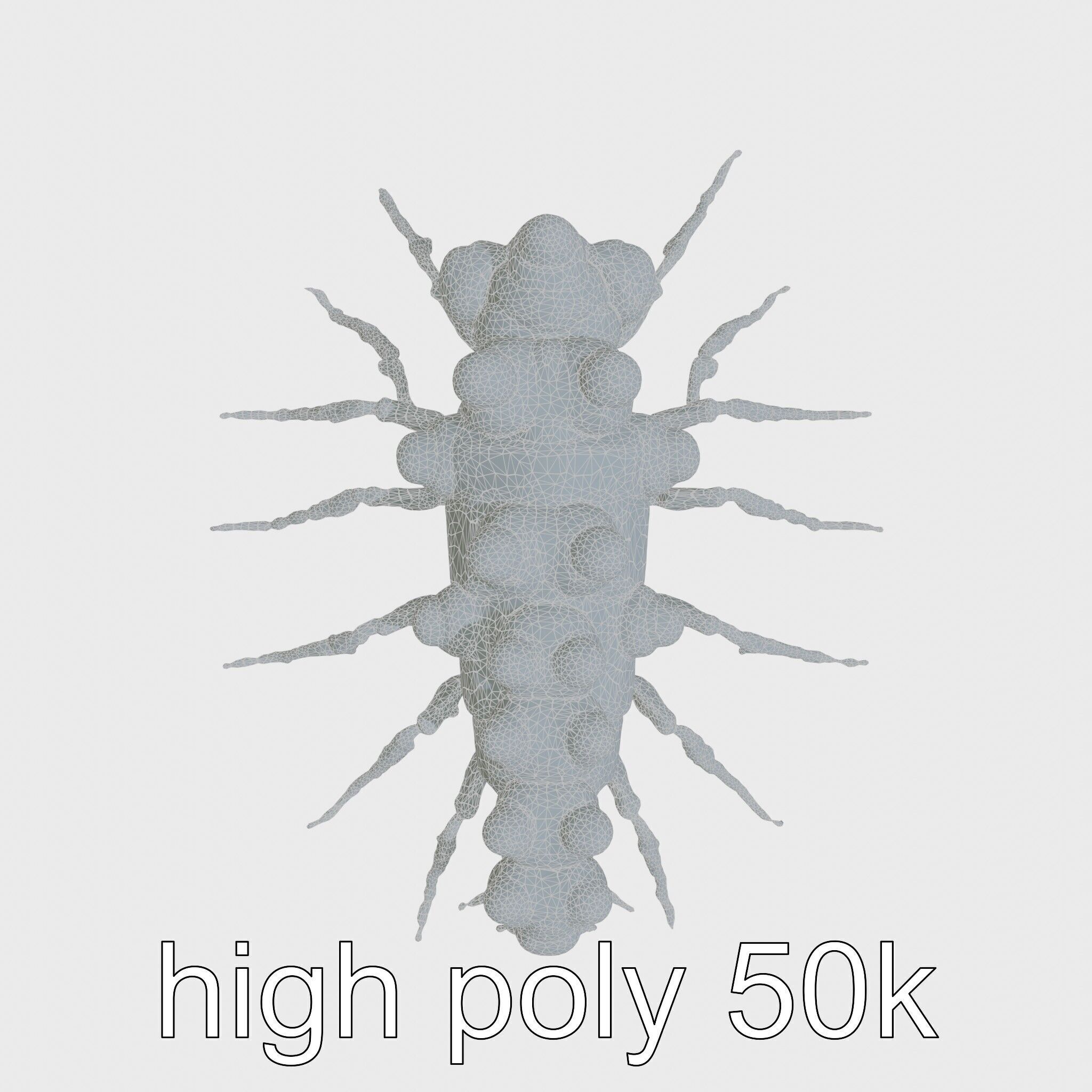 Gelatinous Multi-Eyed Insect Creature Low-poly 3D model_29