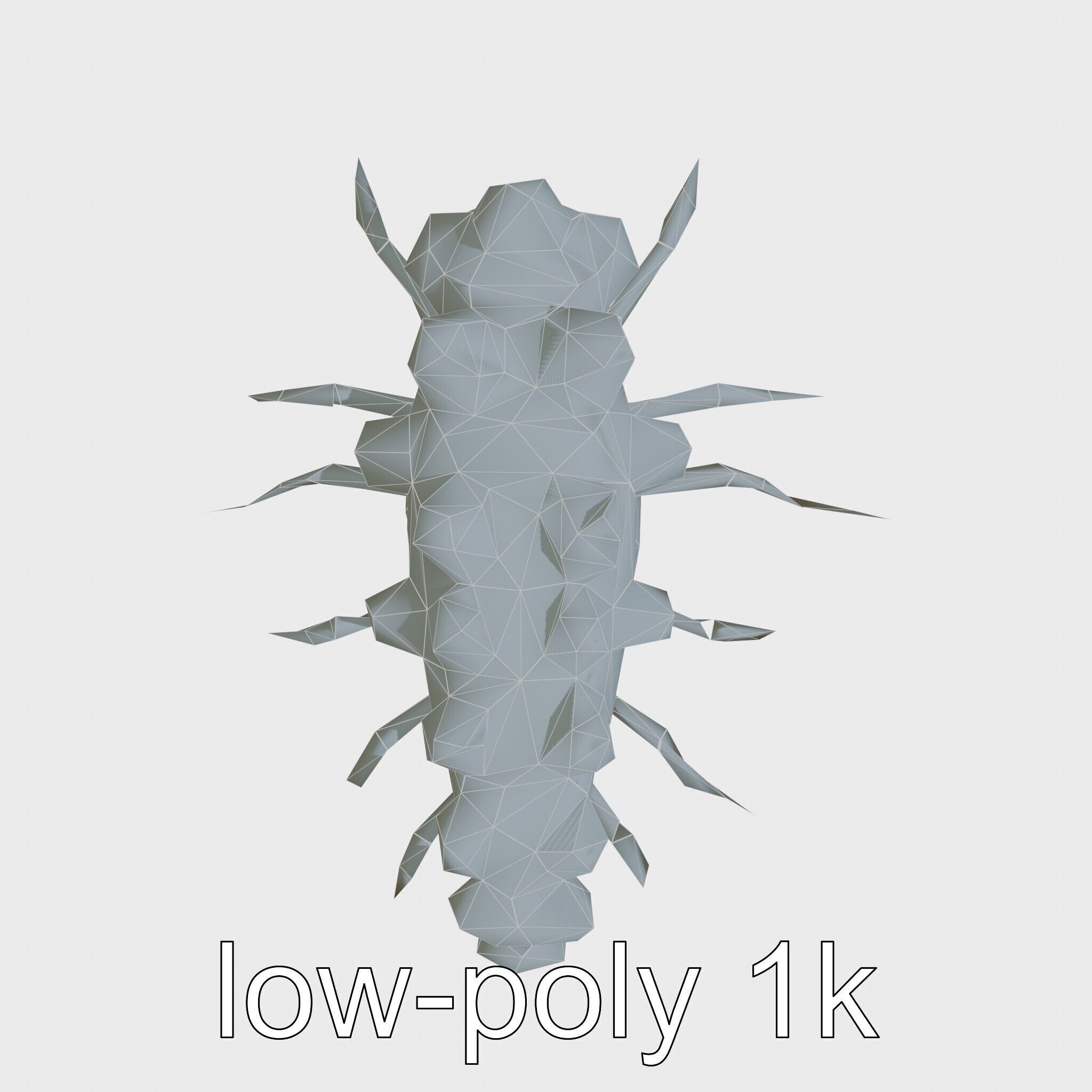 Gelatinous Multi-Eyed Insect Creature Low-poly 3D model_17