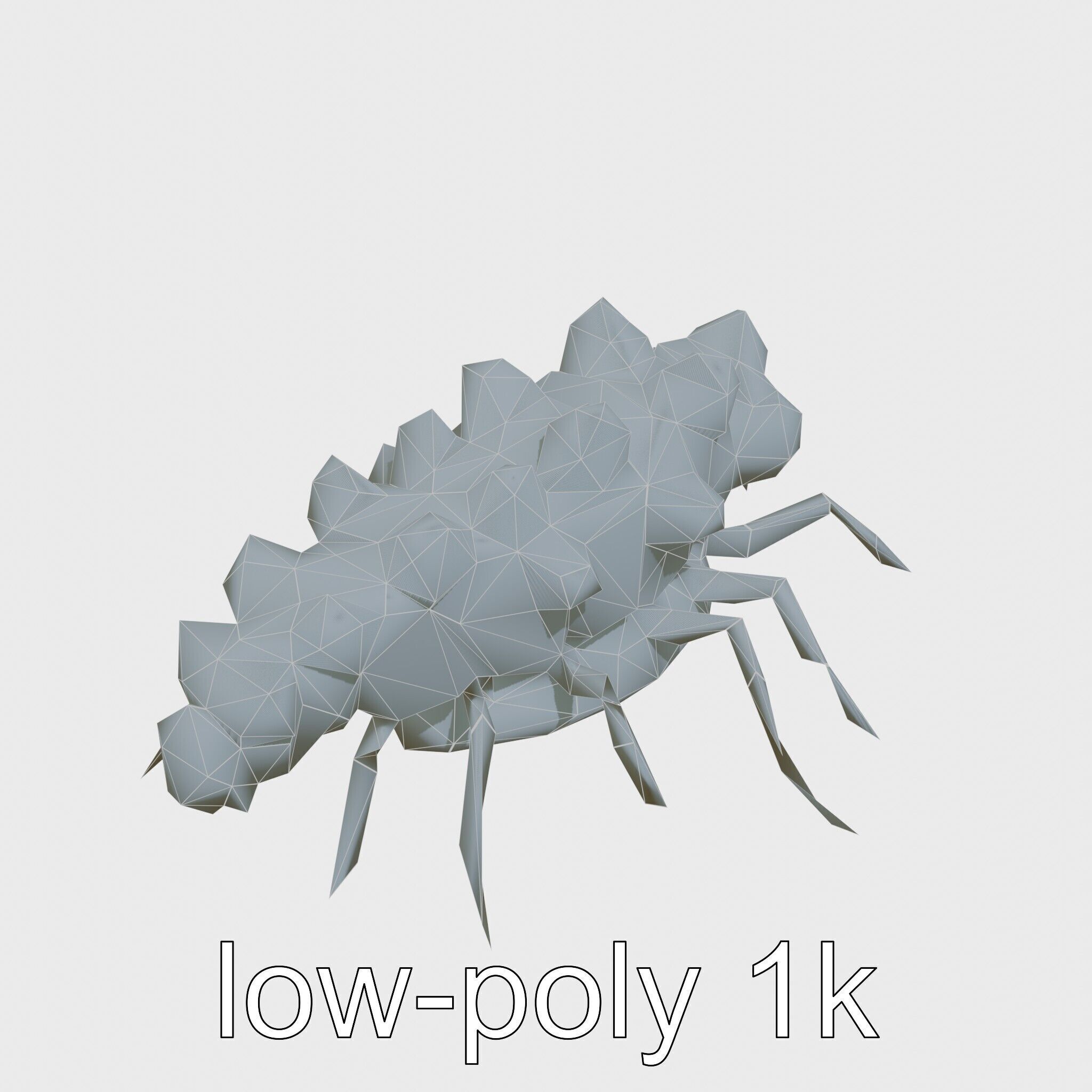 Gelatinous Multi-Eyed Insect Creature Low-poly 3D model_21