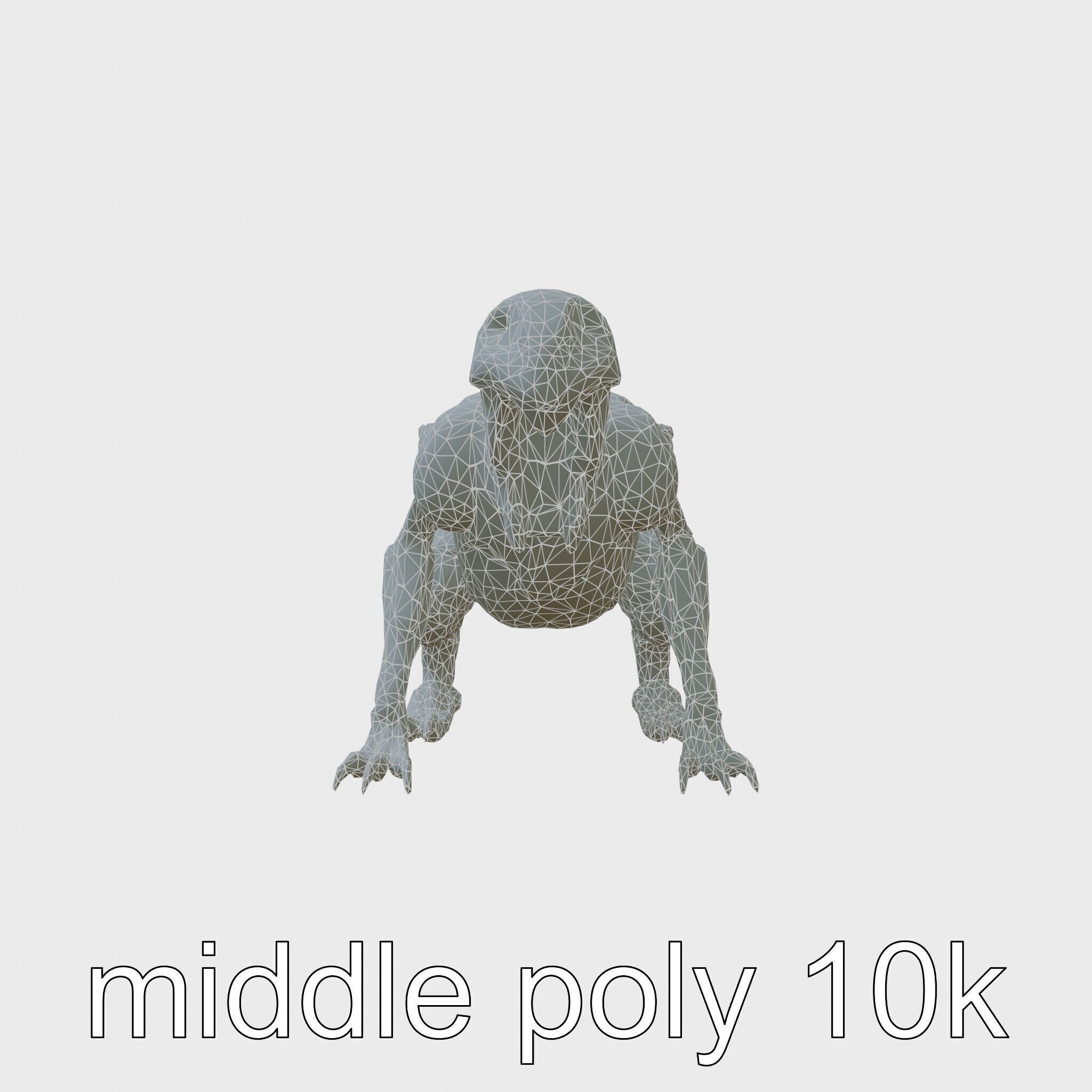 Mechanical Dinosaur Beast with Bleeding Wounds Low-poly 3D model_6