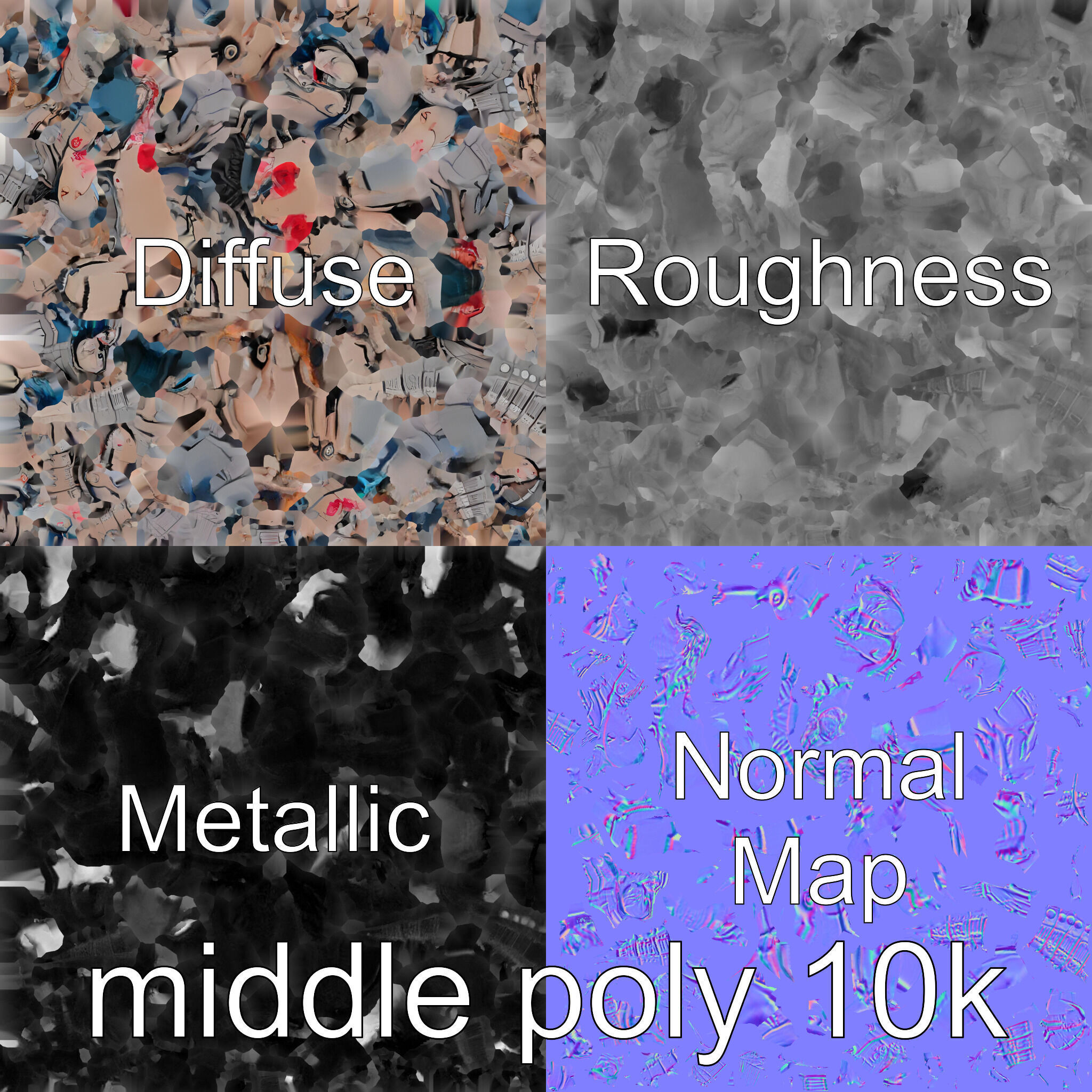 Mechanical Dinosaur Beast with Bleeding Wounds Low-poly 3D model_29