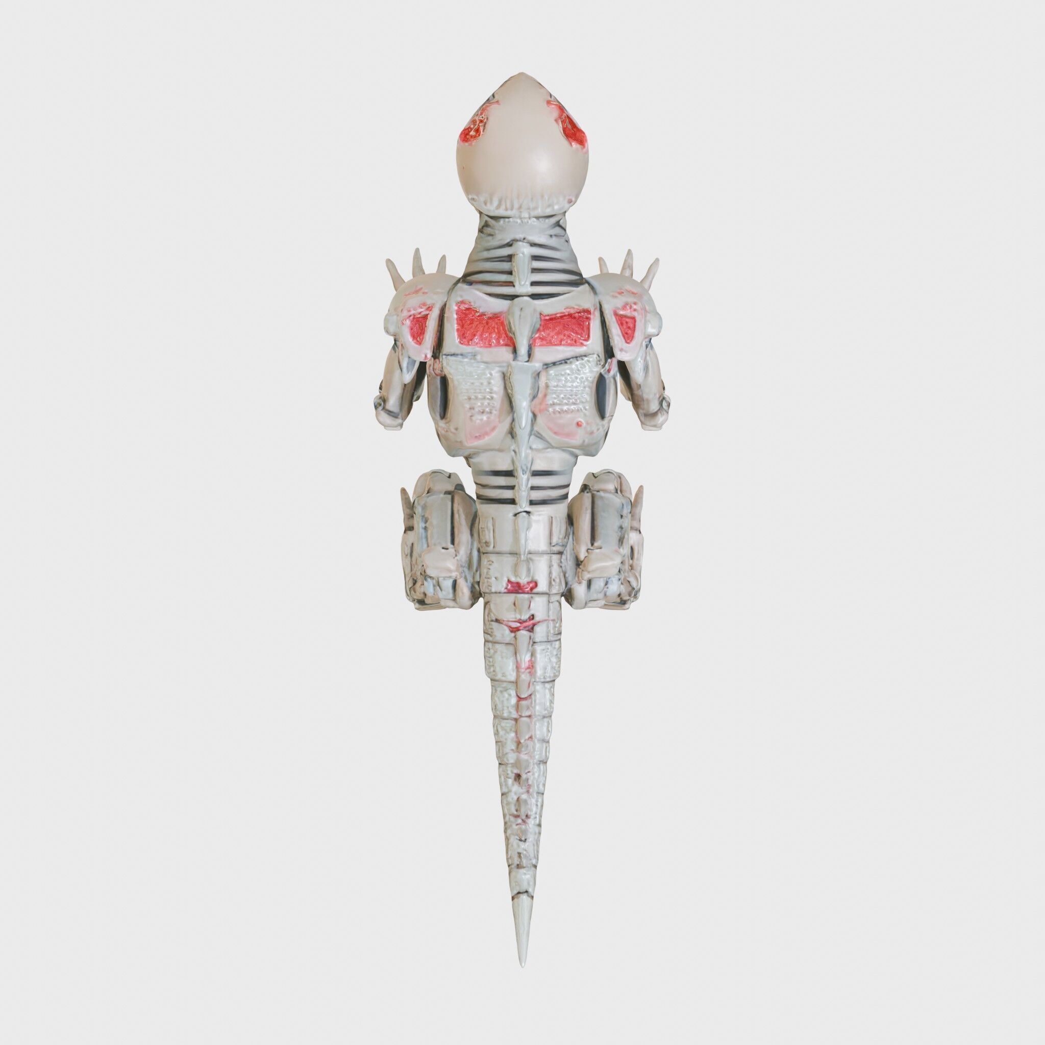 Mechanical Dinosaur Beast with Bleeding Wounds Low-poly 3D model_8