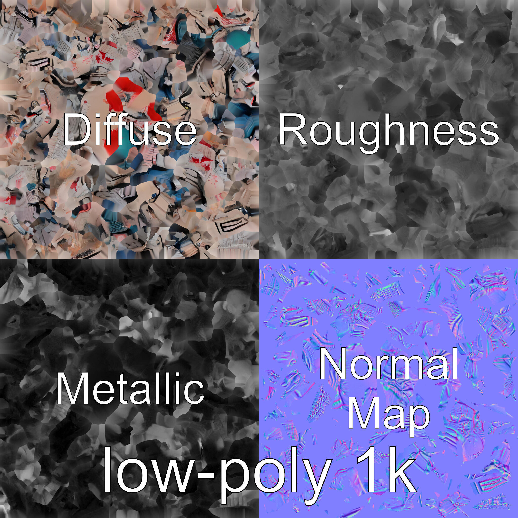 Mechanical Dinosaur Beast with Bleeding Wounds Low-poly 3D model_1