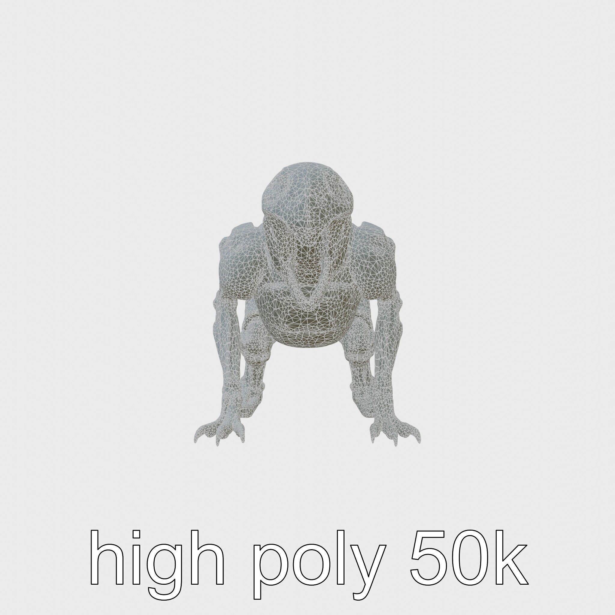 Mechanical Dinosaur Beast with Bleeding Wounds Low-poly 3D model_21