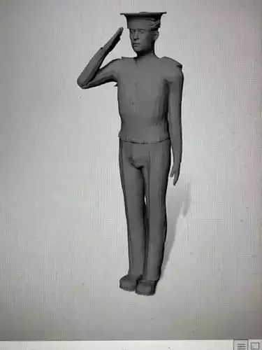 Royal Navy crew figures various ranks and poses 3D print model