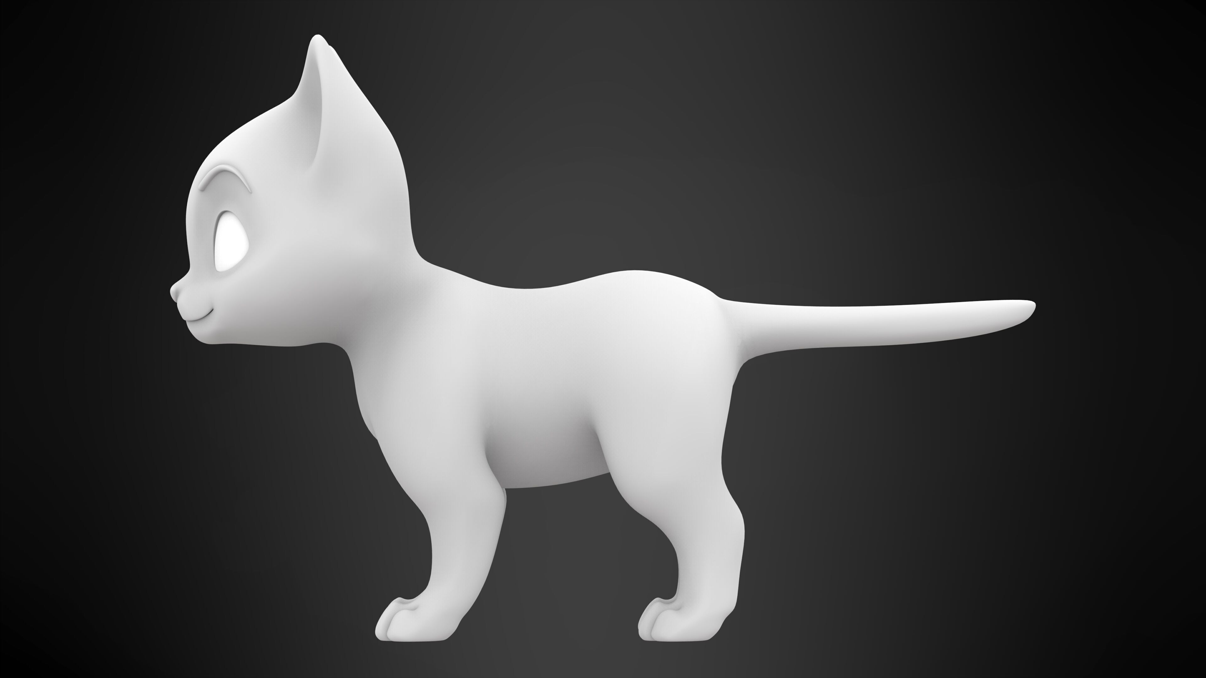 Black Cat 3D model_7