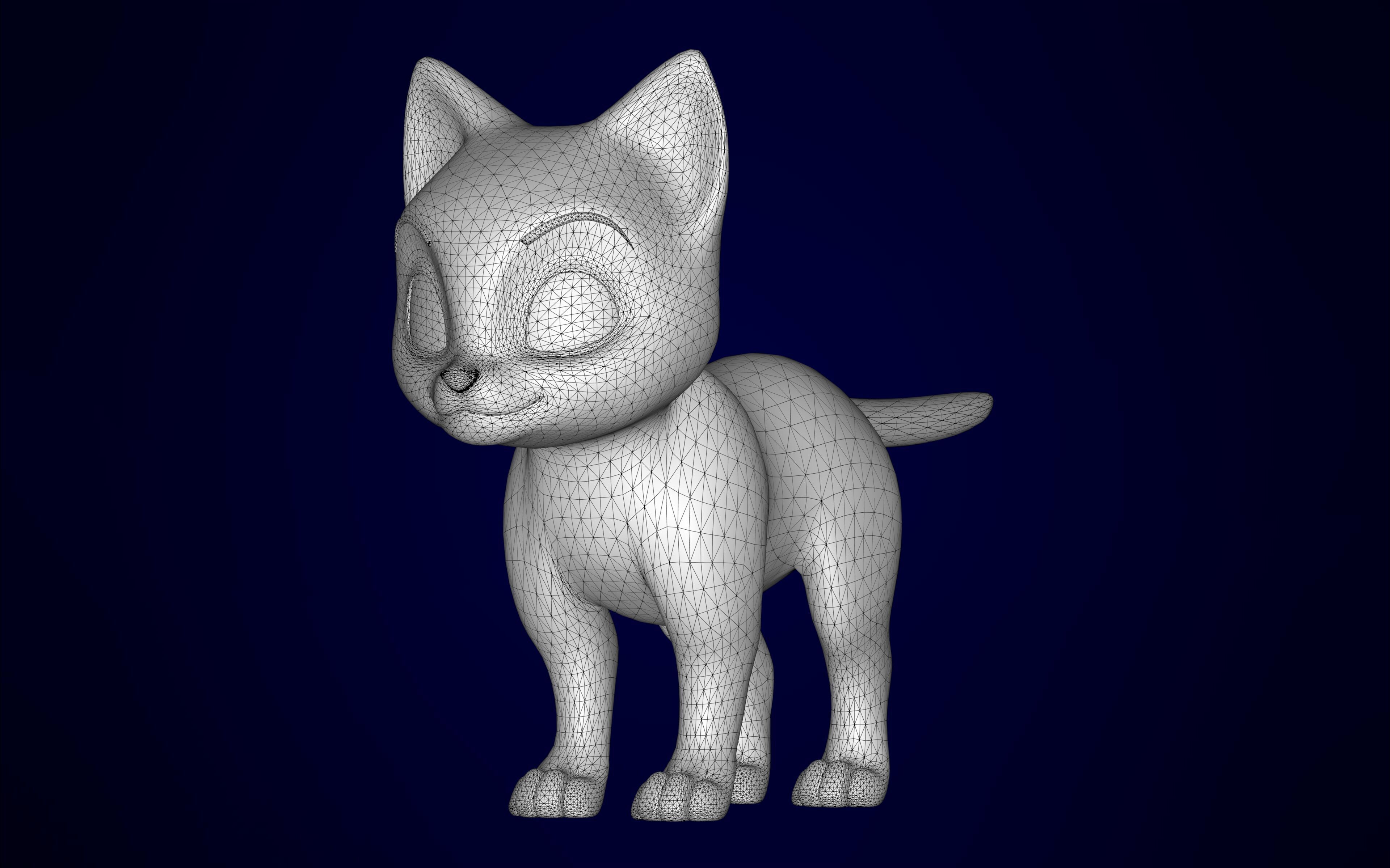 Black Cat 3D model_10