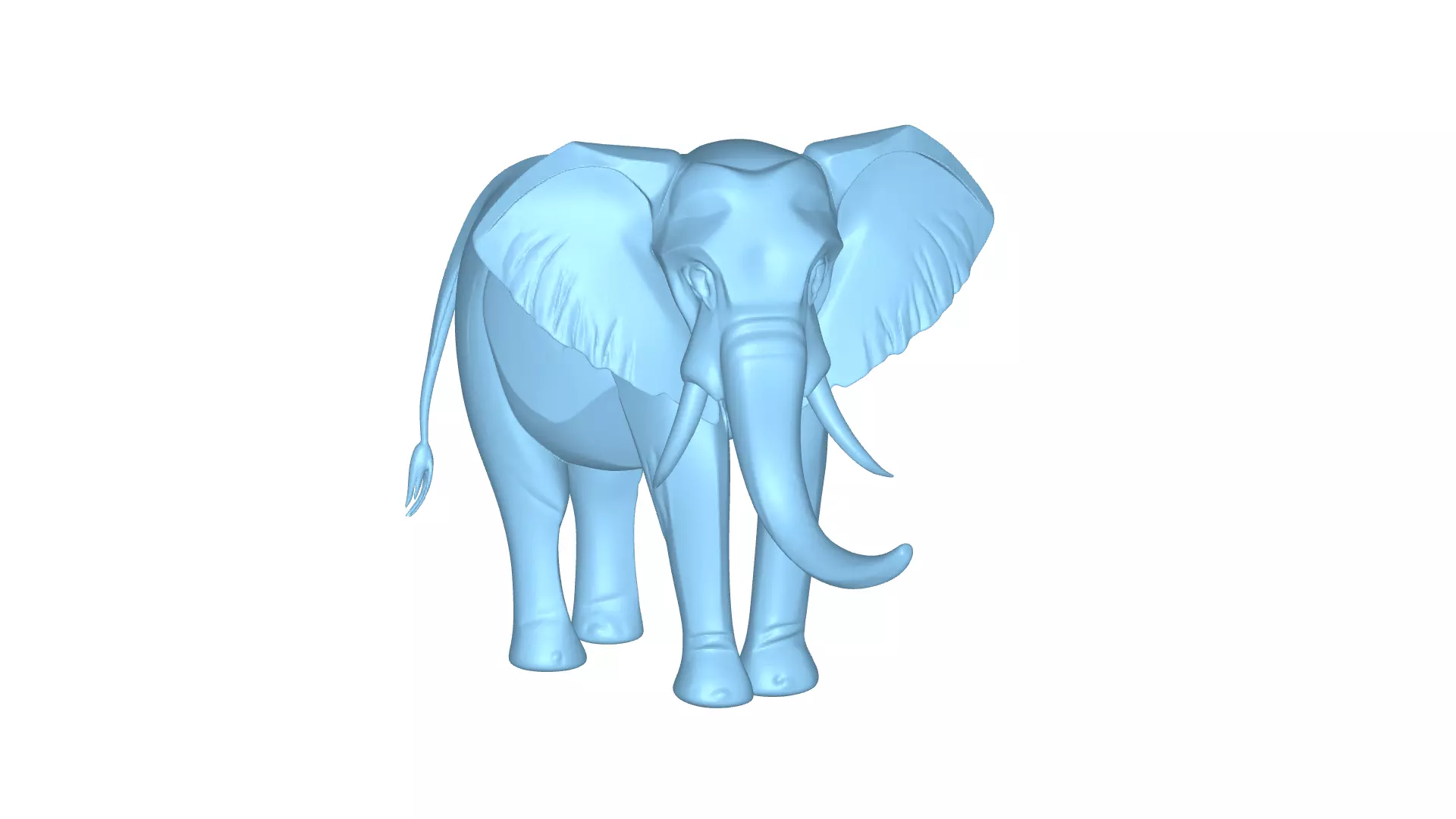 Elephant 3D Printable Model STL OBJ 3D print model