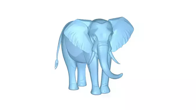 Elephant 3D Printable Model STL OBJ