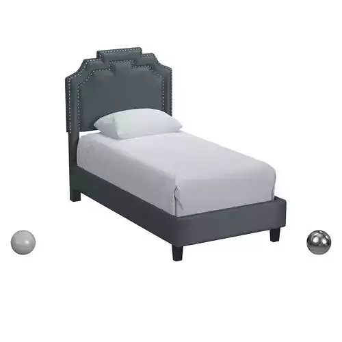 Shaped Twin All-In-One Uph Bed - Jasper