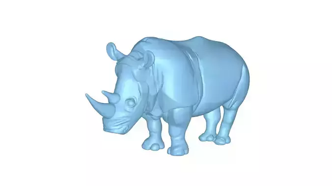 Rhinoceros 3D Printable Model STL OBJ
