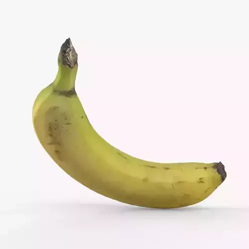 Photorealistic 3D scan of banana Low-poly 3D model