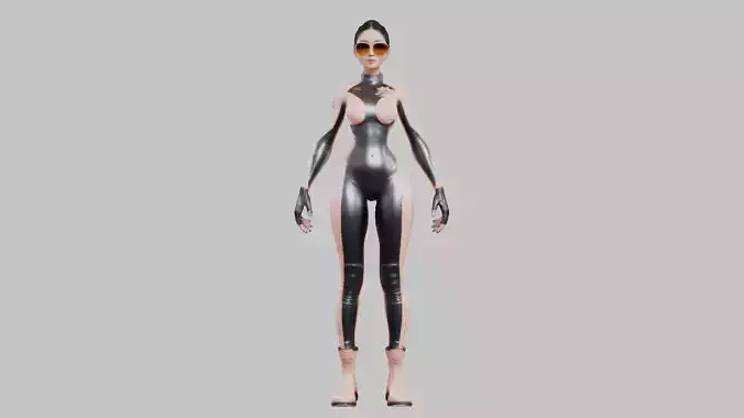 Theme A Female 3D Model - High Quality Character