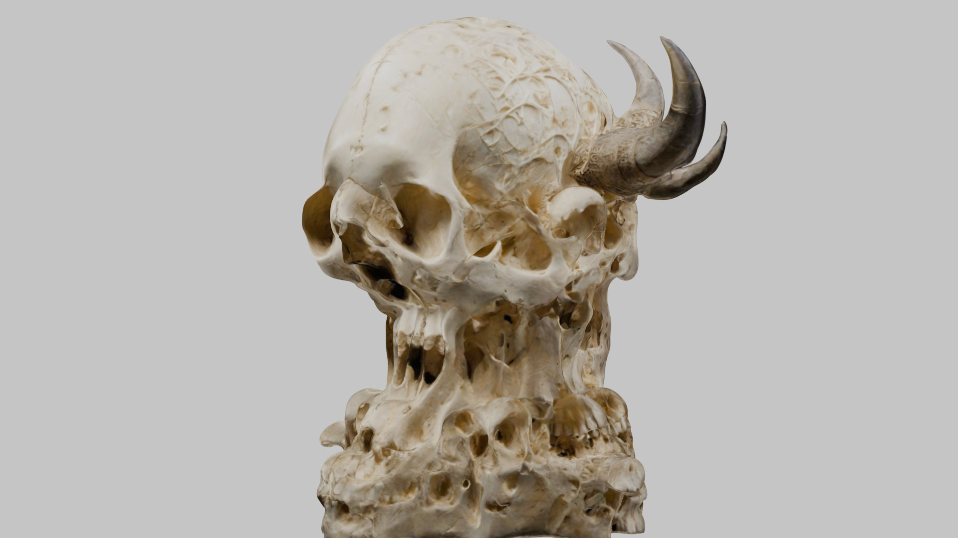 Demon Skull Throne - Gothic 3D Model Low-poly 3D model_28