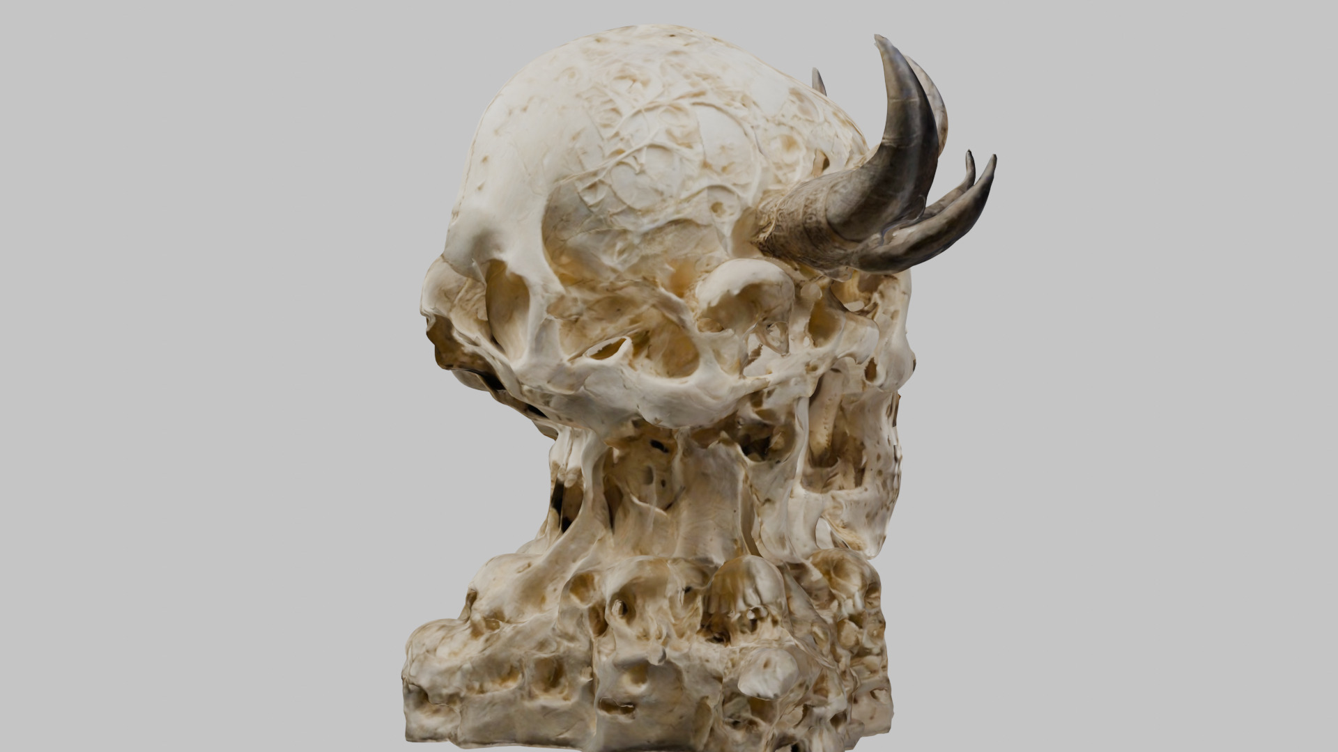 Demon Skull Throne - Gothic 3D Model Low-poly 3D model_23