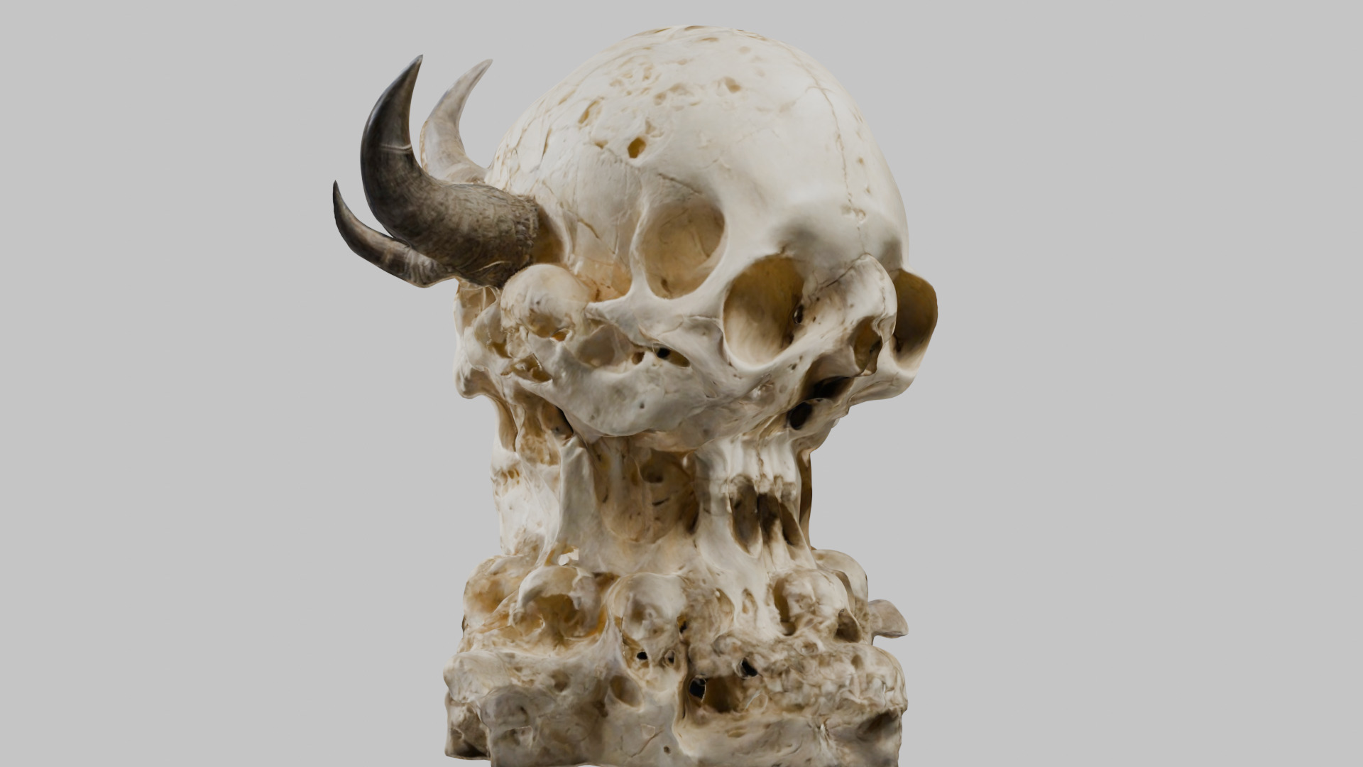 Demon Skull Throne - Gothic 3D Model Low-poly 3D model_6