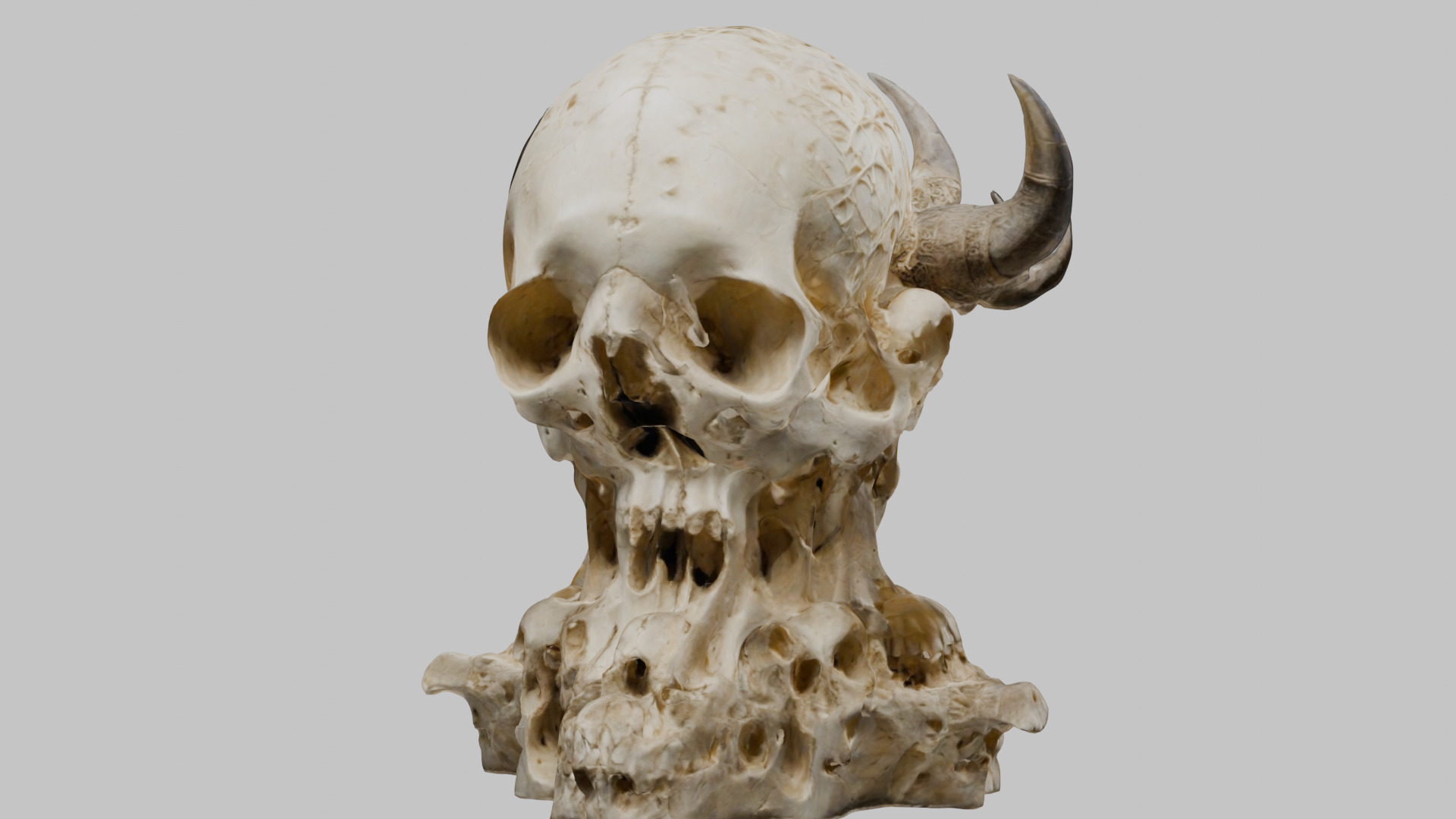 Demon Skull Throne - Gothic 3D Model Low-poly 3D model_27