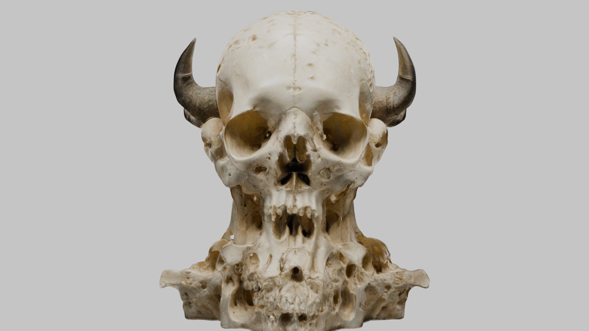 Demon Skull Throne - Gothic 3D Model Low-poly 3D model_29