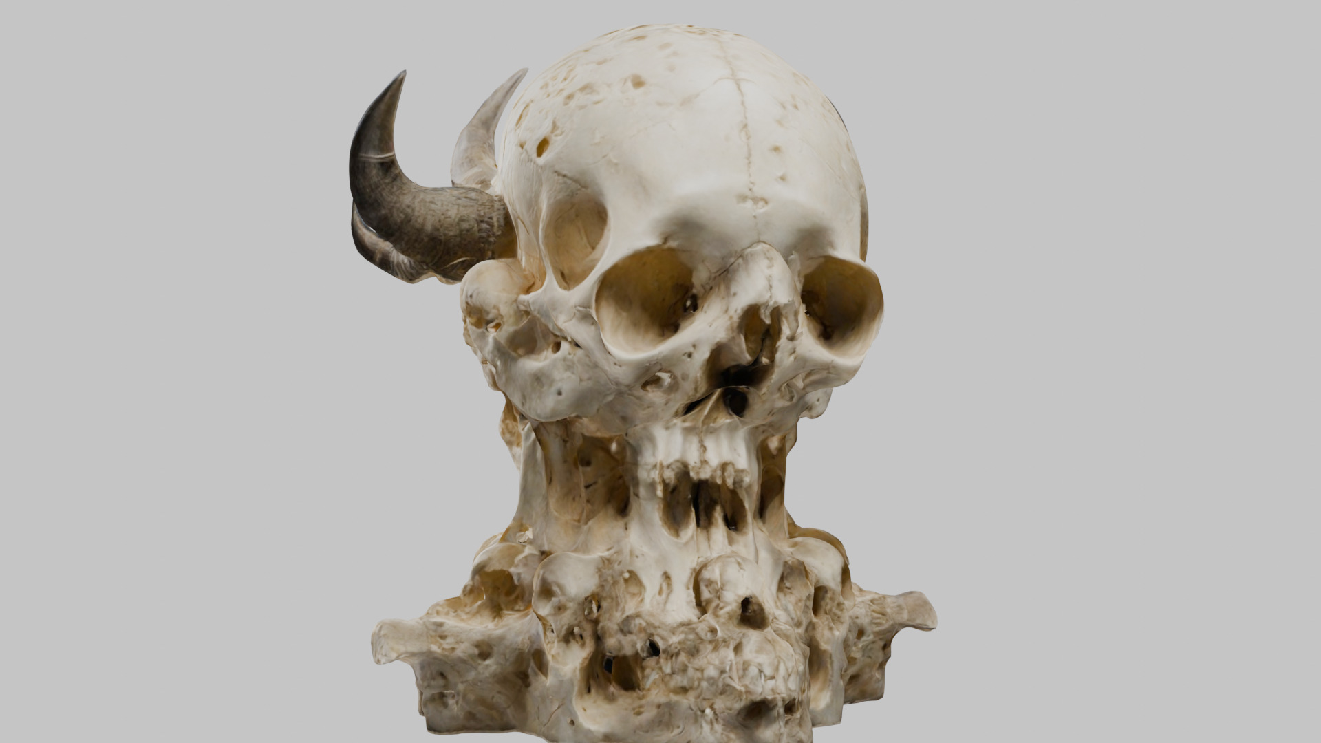 Demon Skull Throne - Gothic 3D Model Low-poly 3D model_4