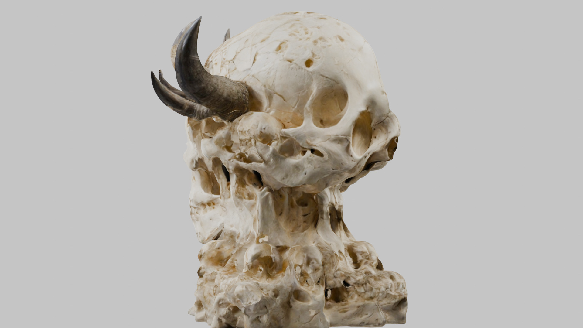 Demon Skull Throne - Gothic 3D Model Low-poly 3D model_5