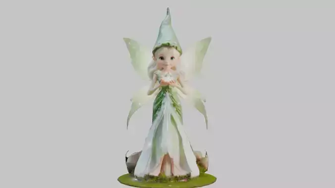 Female Fairy Gnome 3D Model