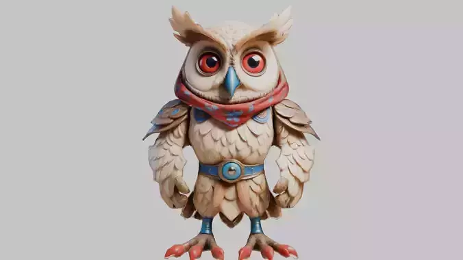 Cartoon Owl Model