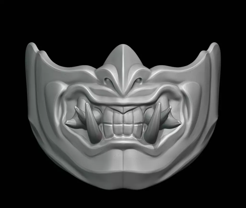 Samurai Mask For 3d Print 3D print model_0
