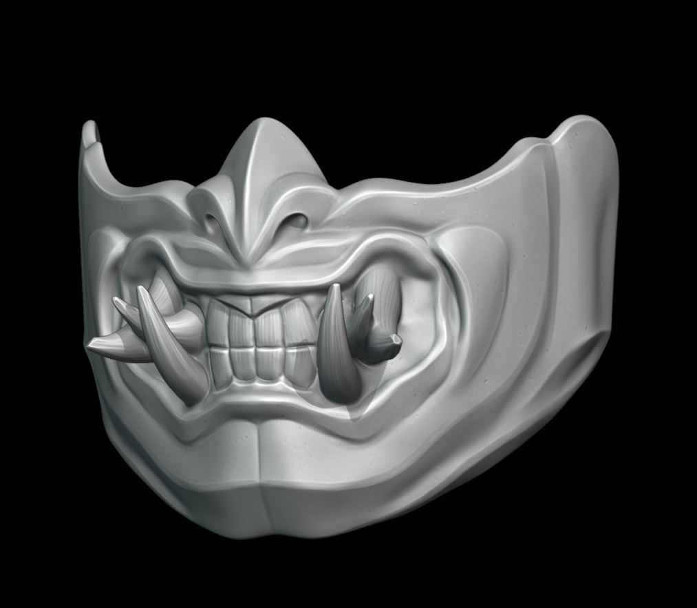 Samurai Mask For 3d Print 3D print model_2