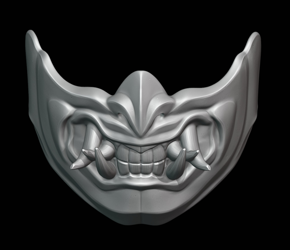 Samurai Mask For 3d Print 3D print model_4