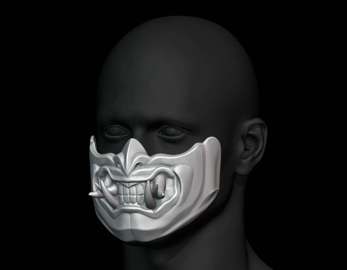 Samurai Mask For 3d Print 3D print model_3