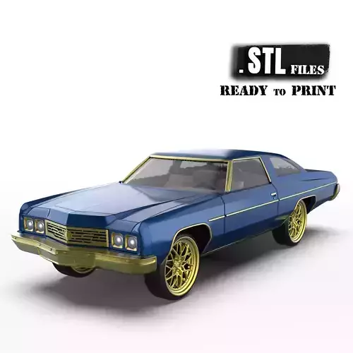 Chevy Impala 2 door two vers of Donk and Lowride wheels 3D print model Chevy Impala 2 door two vers of Donk and Lowride wheels 3D print model