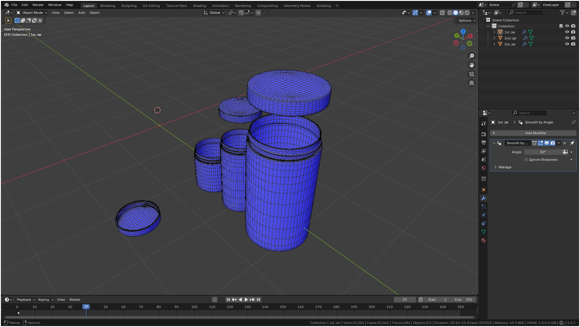 Clear plastic container jar 3D model_26