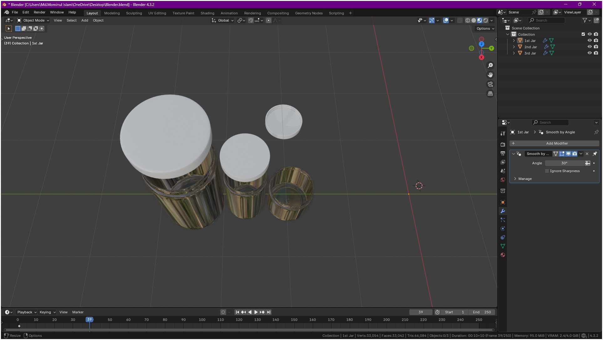 Clear plastic container jar 3D model_48
