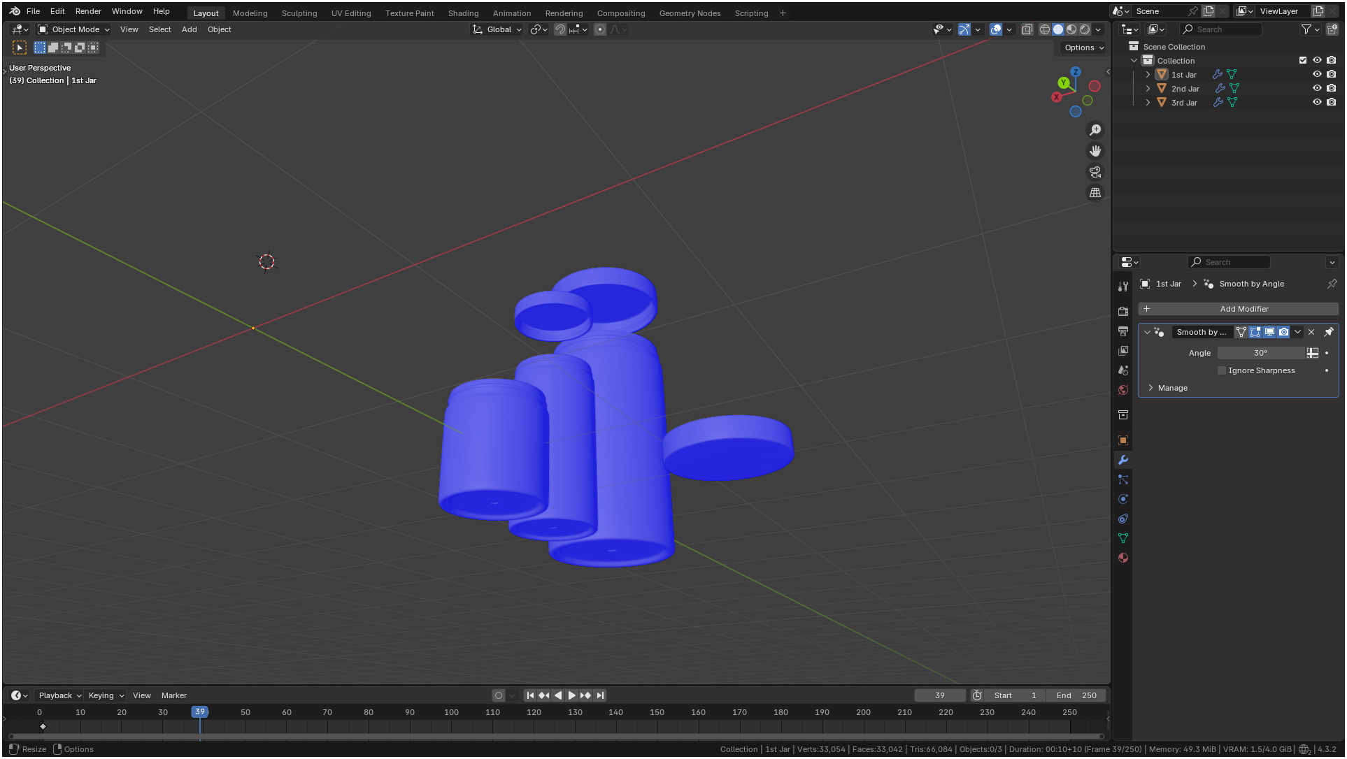 Clear plastic container jar 3D model_30