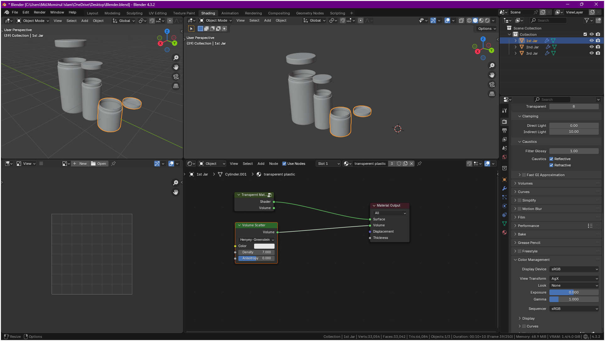 Clear plastic container jar 3D model_50