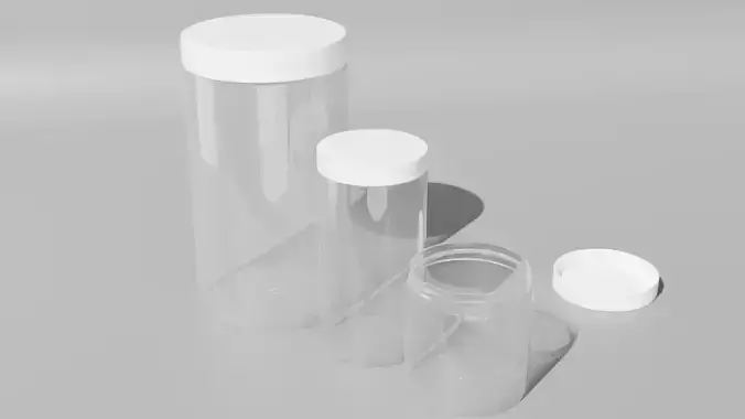 Clear  plastic container jar