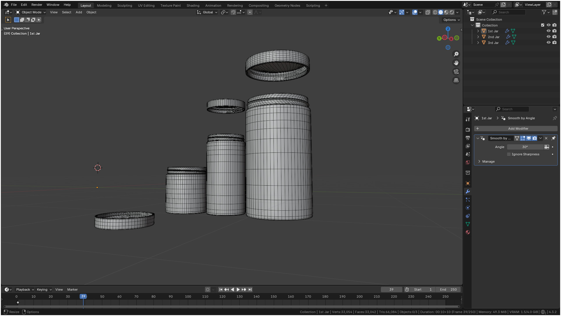 Clear plastic container jar 3D model_21
