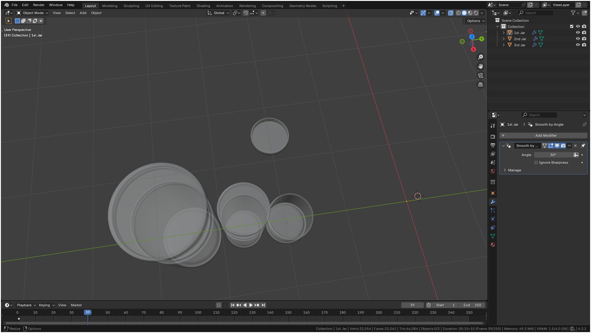 Clear plastic container jar 3D model_34