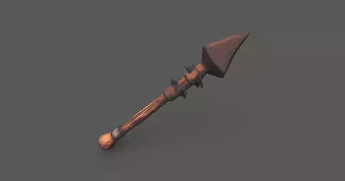 Primitive Spiked Club -Stylized 3D Game Asset