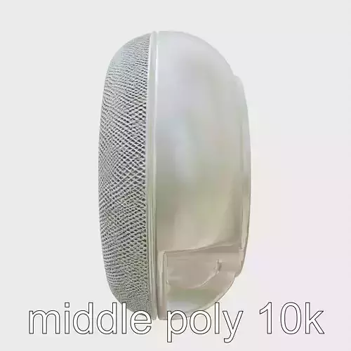 Astral Alien Voice Assistant Metallic Disc Low-poly 3D model